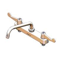 T&S Brass Equip 8in Deck Mount Workboard Faucet with 8in Swing Spout - 5F-8CWX08 