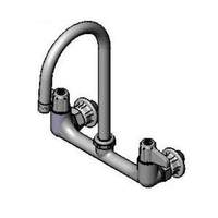 T&S Brass Equip 8" Wall Mount Faucet w/ 5-1/2" Swivel Gooseneck - 5F-8WLB05