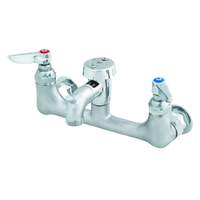 T&S Brass 8" Wall Mount Service Sink Faucet w/ Cerama Cartridges - B-0674-CR-POL
