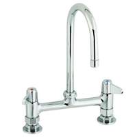 T&S Brass Equip 8in Deck Mount Faucet with 5-1/2in Swivel Gooseneck - 5F-8DLS05A 