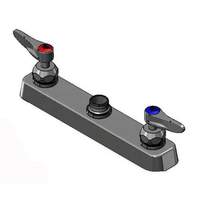 T&S Brass 8in Deck Mount Workboard Faucet with Cerama Cartridges - B-5120-CR-LN 