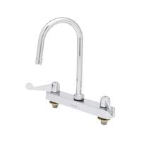 T&S Brass Equip 8" Deck Mount Workboard Faucet w/ 5-1/2" Gooseneck - 5F-8CWX05