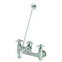 T&S Brass 8" Wall Mount Service Sink Faucet w/ Eterna Cartridges - B-2492