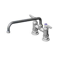 T&S Brass 4in Deck Mount Workboard Faucet with 12in Swing Spout - B-0225 
