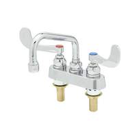 T&S Brass 4in Deck Mount Workboard Faucet with 6in Swing Spout - B-1110-XS-WH4 