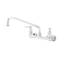 T&S Brass 8in Wall Mount Workboard Mixing Faucet with 12in Swing Spout - B-0231 
