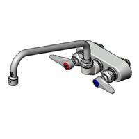 T&S Brass 3-1/2in Wall Mount Workboard Mixing Faucet with 10in Swing Spout - B-1107 