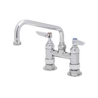 T&S Brass 4in Deck Mount Workboard Faucet with 8in Swing Spout - B-0227-CC 