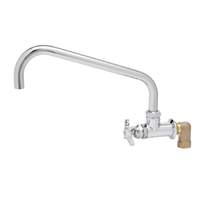 T&S Brass Big-Flo Wall Mount ADA Compliant Faucet w/ 12" Swivel Spout - BF-0299-12