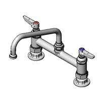 T&S Brass 8" Deck Mount Workboard Mixing Faucet w/ 10" Swivel Spout - B-0220-EE-061X