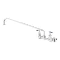 T&S Brass 8in Wall Mount Workboard Mixing Faucet with 18in Swing Spout - B-0230-EE 