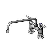 T&S Brass 4in Deck Mount Pantry ADA Compliant Faucet with 12in Swing Spout - B-0225-CR-K-F10 