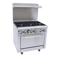 Falcon Food Service 36in (6) Burner Gas Range with Oven - AR36-6 