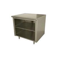 Advance Tabco 72in Open Front Work Table Cabinet Base with Middle Shelf - EB-SS-306M 