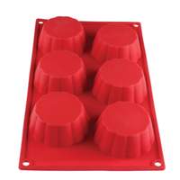 Thunder Group Brioche Shaped High Heat Silicone Baking Molds - PLBM010S 