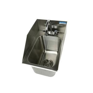 BK Resources DDI-10141024S-P-G 10"x14"x10" Stainless Steel Deep Drawn Drop-In Sink
