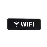 Winco 3" x 9" Black Plastic "Wifi" Sign - SGN-330