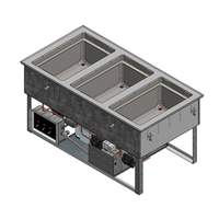 Vollrath Drop-In Triple 12in x 20in Pan Hot/Cold Well with Remote Panel - FC-6HC-03208-AD 