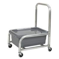 Robot Coupe Aluminum Food Tray Cart w/ Polycarbonate Pan and Lid - R198