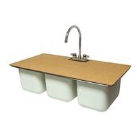BK Resources Nduralite Sink Cover for 3-Compartment Sinks - PSC-3-1014