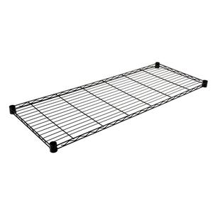 Quantum Food Service 48x18 Black Epoxy Wire Shelf - 1848BK