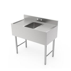 GSW USA SE10141D36B 36" Stainless Steel One Compartment Underbar Sink