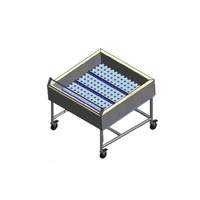 Winholt 48x48x40 Stainless Steel Mobile Insulated Display Table - SSMIT-4848-MLC-SNG-KIT 