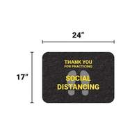 Cactus Mat 24" x 17" Social Distancing Slip Resistant Floor Sign - U2417SMLME
