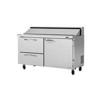 Turbo Air PRO Series 60in Sandwich/Salad Prep Cooler with 2 Drawers - PST-60-D2R(L)-N 