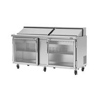 Turbo Air PRO Series 72in Sandwich/Salad Prep Cooler with Glass Doors - PST-72-G-N 