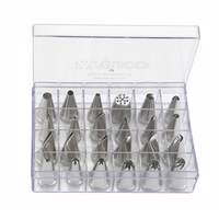Winco 24 Piece Stainless Steel Cake Decorating Tip Set - CDT-24