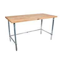 John Boos 24inx60in 2-1/4in Thick Rock Hard Maple Wood Top Work Table - TNB03 