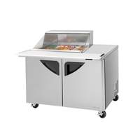 Turbo Air 48" Super Deluxe Sandwich Prep Cooler w/Clear 12 Pan Opening - TST-48SD-12M-N-CL