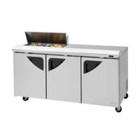 Turbo Air Super Deluxe 72in Refrigerated 8 Pan Sandwich Prep Table - TST-72SD-08S-N 