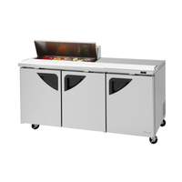 Turbo Air Super Deluxe 72" Refrigerated 10 Pan Sandwich Prep Table - TST-72SD-10S-N