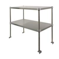 GSW USA DS-1260A 60.5in x 12in Stainless Steel Adjustable Double Overshelf 