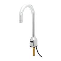 T&S Brass Equip Deck Mount Electronic Faucet with Gooseneck Spout - 5EF-1D-DG-TMV 