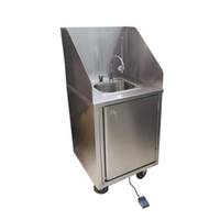 BK Resources Mobile Cold Water Hand Wash Sink with 5in Gooseneck Spout - MHS-2424-C-DM 