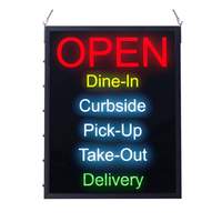 Winco Rectangular LED All-in-one LED Sign with Individual Controls - LED-20 