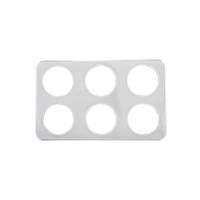 Winco Stainless Steel Adapter Plate (6) 4-3/4" Holes - ADP-444