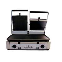 Eurodib Double Panini Grill With Ribbed Top And Flat Bottom Plates - PDL3000