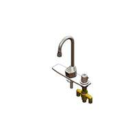 T&S Brass Chekpoint Electronic Deck Mount 8in Center Gooseneck Faucet - EC-3100-SMT8V05 