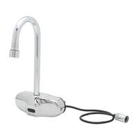 T&S Brass Chekpoint Electronic Wall Mount 4in Center Gooseneck Faucet - EC-3105-TMV 