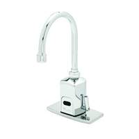 T&S Brass Chekpoint Above Deck Electronic 4in Center Gooseneck Faucet - EC-3130-4DP 