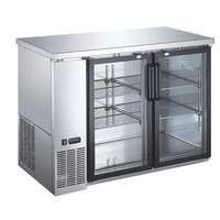 Falcon Food Service 48in Glass Door Back Bar Cooler with Stainless Steel Exterior - ABB-48GSS 