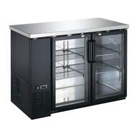 Falcon Food Service 59in Glass Door Back Bar Cooler with Black Vinyl Exterior - ABB-59G-27 