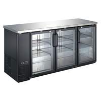 Falcon Food Service 79in Glass Door Back Bar Cooler with Black Vinyl Exterior - ABB-79G-27 