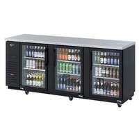 Turbo Air Super Deluxe 91in Back Bar Cooler with Glass Doors - TBB-4SGD-N 