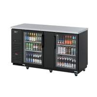 Turbo Air Super Deluxe 69in Back Bar Cooler with Glass Doors - TBB-3SGD-N 