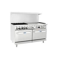 Atosa CookRite 60in (4) Burner Gas Range with Oven - AGR-4B36GR 
